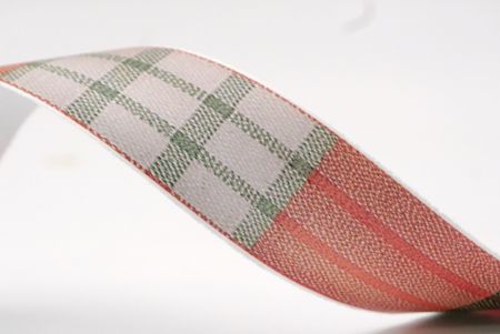 Pfirsich und Salbei Tartan Karobband_AI